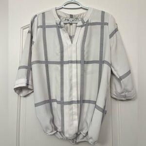 41 Hawthorn Ivory and Black Patterned Blouse